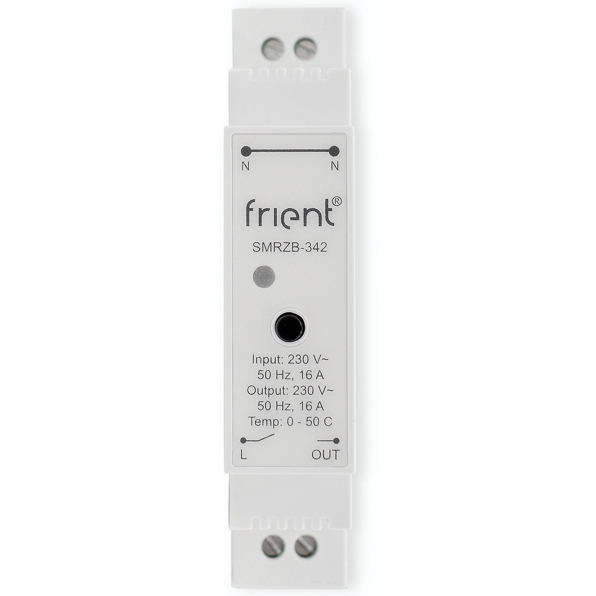 Relè relè smart din Frient (grigio chiaro, zigbee)