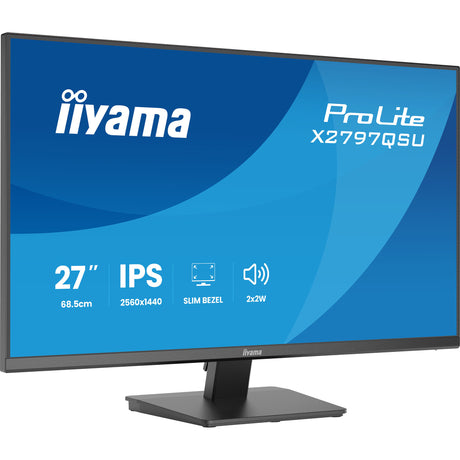 Monitor Iiyama prolite x2797qsu-b1 27 (nero (opaco), HDMI, porta display, 2x USB-A, 2x USB-C)
