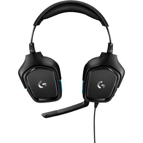 Logitech G432 Cuffie da gioco over-ear cablate con audio surround 7.1 (Nero Blu, PC, Playstation 4, Playstation 5, Xbox One, Xbox Series X|S, Nintendo Switch)