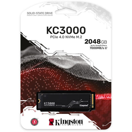 SSD Kingston KC3000 da 2 TB (Nero, SkC3000S 2048G, PCIe 4.0 NVMe, M.2 2280)