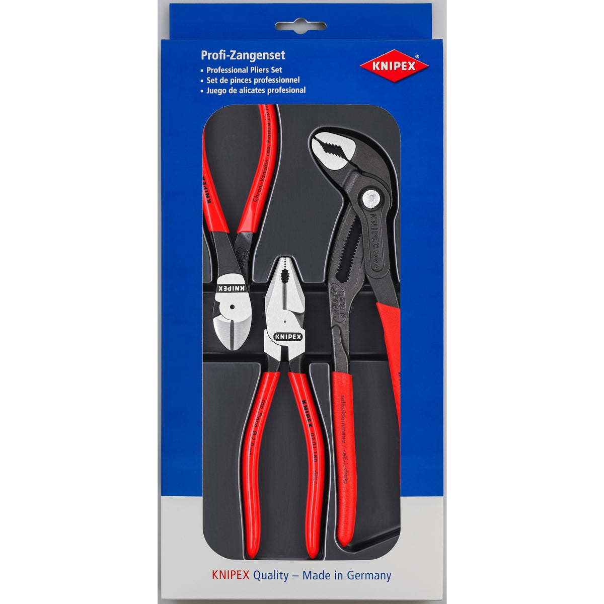 Knipex power set 00 20 10 set di pinze (nero, 3 pezzi)