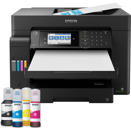 Stampante a getto d'inchiostro all-in-one Epson ecotank et-16605 con funzione fax (nero, USB, WLAN, scansione, copia, fax)