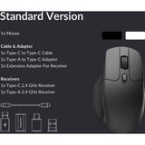 Mouse wireless Keychron m6-a1 (nero, 100 - 26.000 dpi, USB-C Bluetooth 5.1 2,4 GHz)