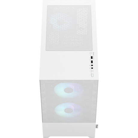 Custodia midi tower pop mini air rgb dal design frattale (bianco | 2x usb-a | rgb | finestra)