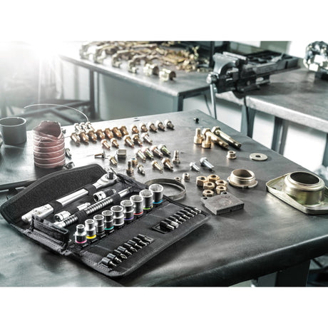 Wera 8100 sb 8 zyklop set cricchetto in metallo, nottolino interruttore, 3 8 -drive, metrico, 29 pezzi - 1 pezzo(i) - 05004048001