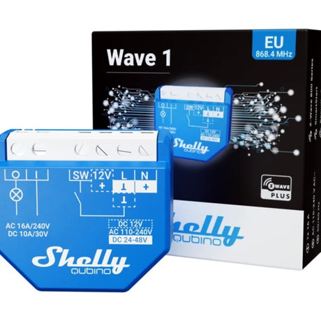 Relè Shelly qubino wave 1 (blu, 1 canale, onda z)