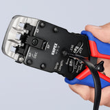 Pinza a crimpare Knipex 975112 per connettori occidentali - 200 mm