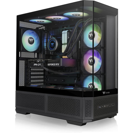 Custodia midi tower Thermaltake view 370 tg argb (nera | 2x usb-a | 1x usb-c | rgb | vetro temperato)