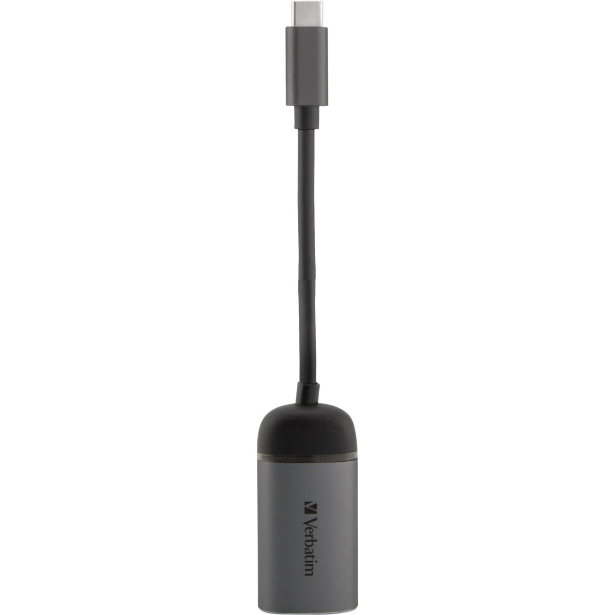 Adattatore Verbatim USB 3.2 gen 1, USB-C > RJ-45 (argento nero, 10 cm, Gigabit LAN 10 100 1000 mbit s)