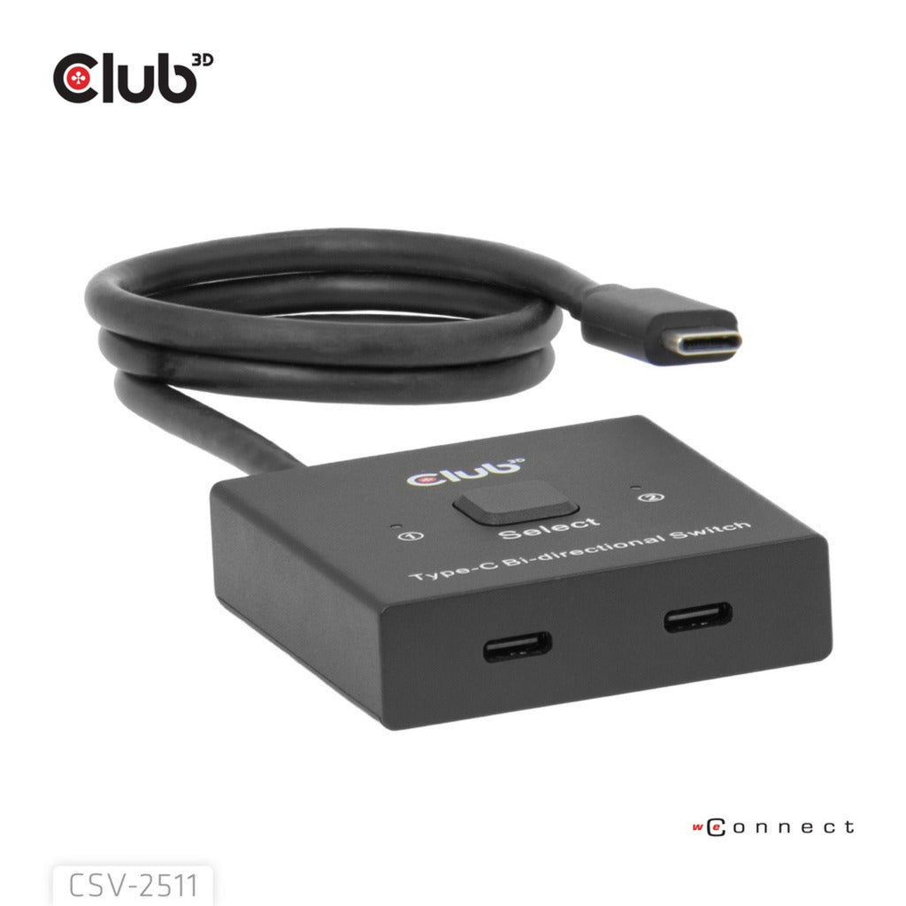 Club 3D USB-C bidirezionale video + dati + switch PD Switch USB (nero)