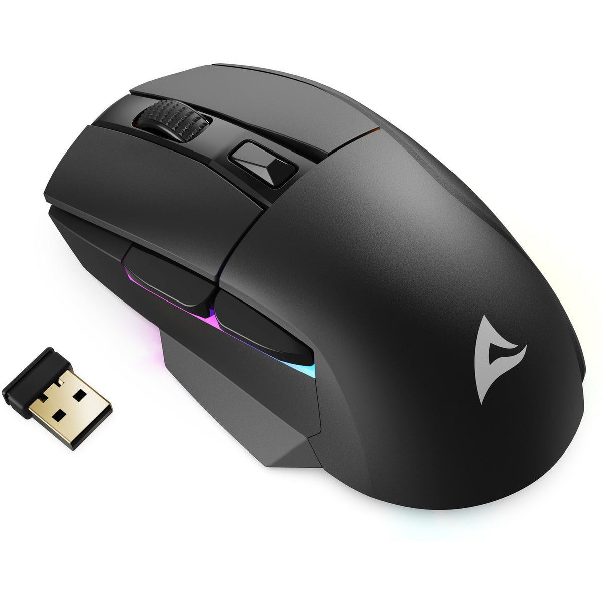 Mouse da gioco Sharkoon skiller sgm50w (nero, 400 - 6400 dpi, LED rgb)