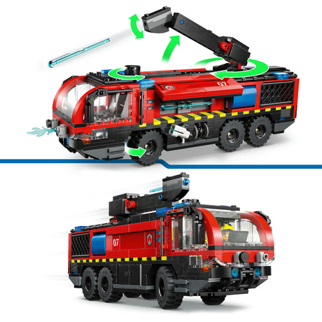 Lego City - Giocattolo da costruzione del camion dei pompieri dell'aeroporto (60499)