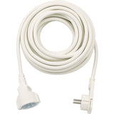 Cavo di prolunga Brennerstuhl in plastica di alta qualità con spina piatta 10 m bianco