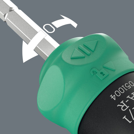 Wera Kraftform kompakt 25 ra-r con custodia, set di punte da 6 pezzi (nero verde)