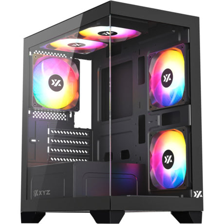 Custodia midi tower Xyz PC Gear Titanium View Lite (nera | 2x USB-A | vetro temperato)