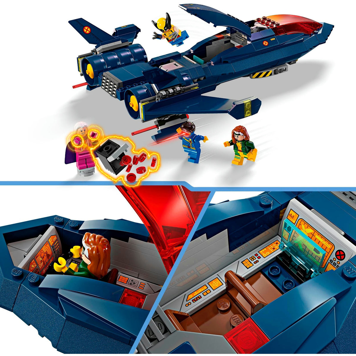 Lego Marvel - X-Men X-Jet giocattolo costruibile (76281)