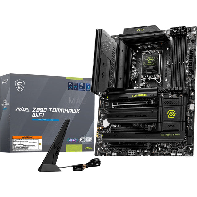 Scheda madre MSI Mag Z890 Tomahawk WiFi Socket 1851 (nero giallo, RAID, 5GB-LAN, WiFi 7, BT, audio, ATX)