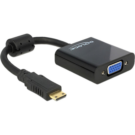 Delock adattatore mini HDMI-C (maschio) > VGA (femmina) (nero, 0,24 metri)