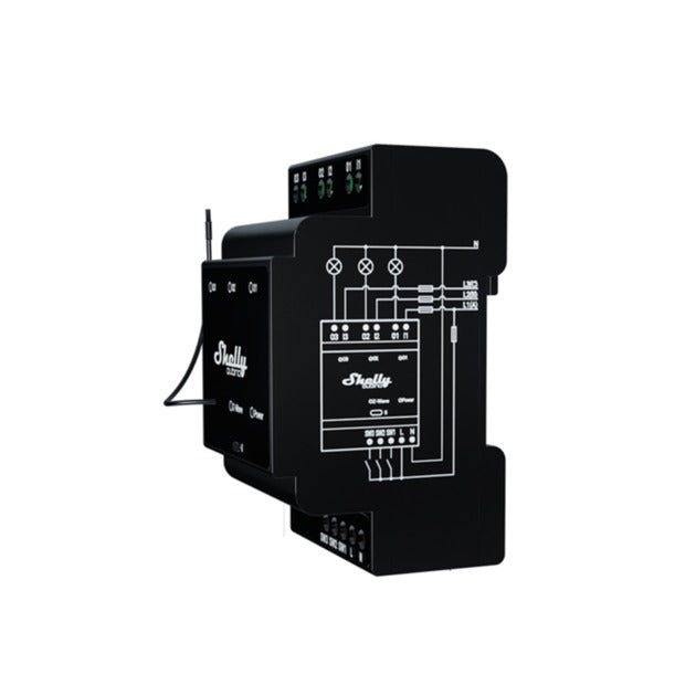Interruttore Shelly qubino wave pro 3 (nero, z-wave s800)