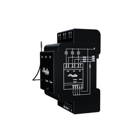 Interruttore Shelly qubino wave pro 3 (nero, z-wave s800)