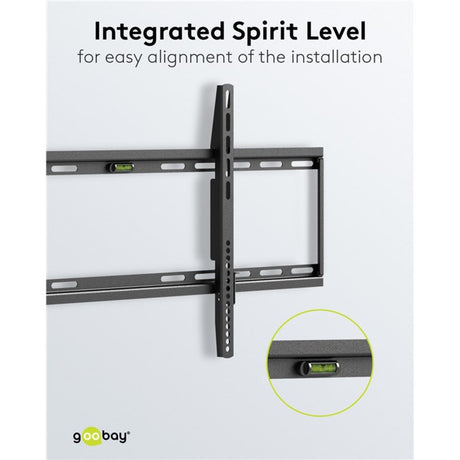 Supporto a parete per TV Goobay fisso 43 - 100 pollici (109 - 254 cm), max. Montaggio a parete 70 kg (nero)
