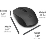 Mouse wireless HP 150 (grigio scuro nero, 1600 dpi)