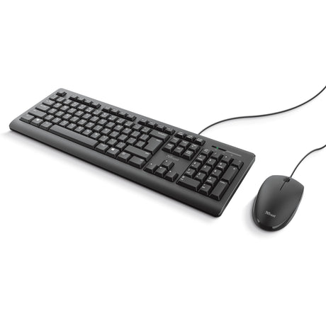 Set tastiera mouse Trust primo, set desktop (nero, layout USA, membrana)