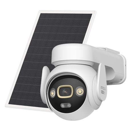 Kit Imou Aov PT 4K (WiFi+4G) Scheda SIM Telecamera di sicurezza SD (Bianco, 8 MP, WiFi 6, 4G LTE, Pannello solare, Rilevamento AI)