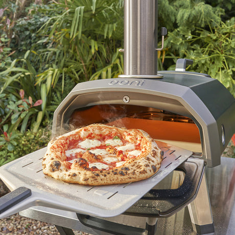 Forno per pizza multicombustibile Ooni Karu 2 (acciaio inossidabile nero, pizza 12'', legna, carbone e gas)