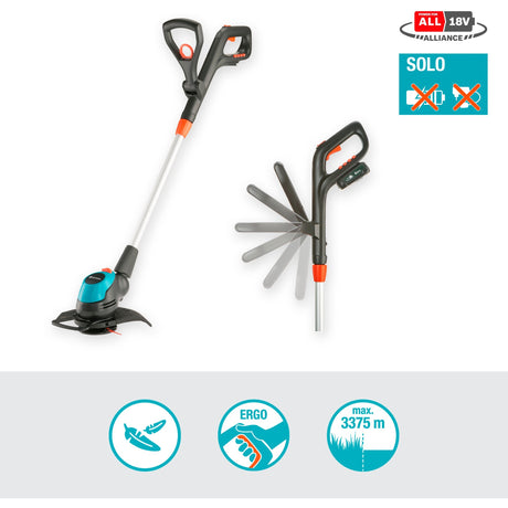 Tagliaerba singolo Gardena easycut 23 18v p4a (grigio turchese, 14700-55, batteria non inclusa)