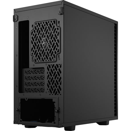 Il design frattale definisce 7 mini alloggiamenti midi tower solidi neri (nero | 4x USB-A | 1x USB-C)