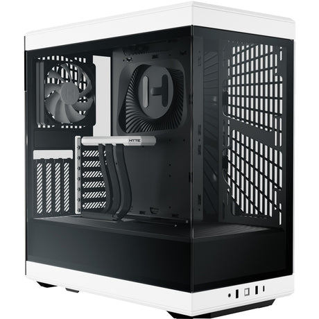 Custodia midi tower Hyte Y40 (bianco nero | 2x USB-A | 1x USB-C | vetro temperato)