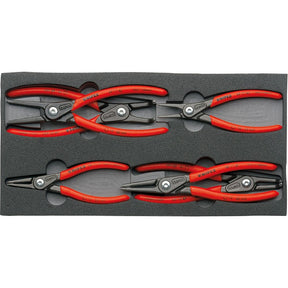 Set di pinze di precisione per anelli di sicurezza Knipex 002001v02 (6 pezzi)
