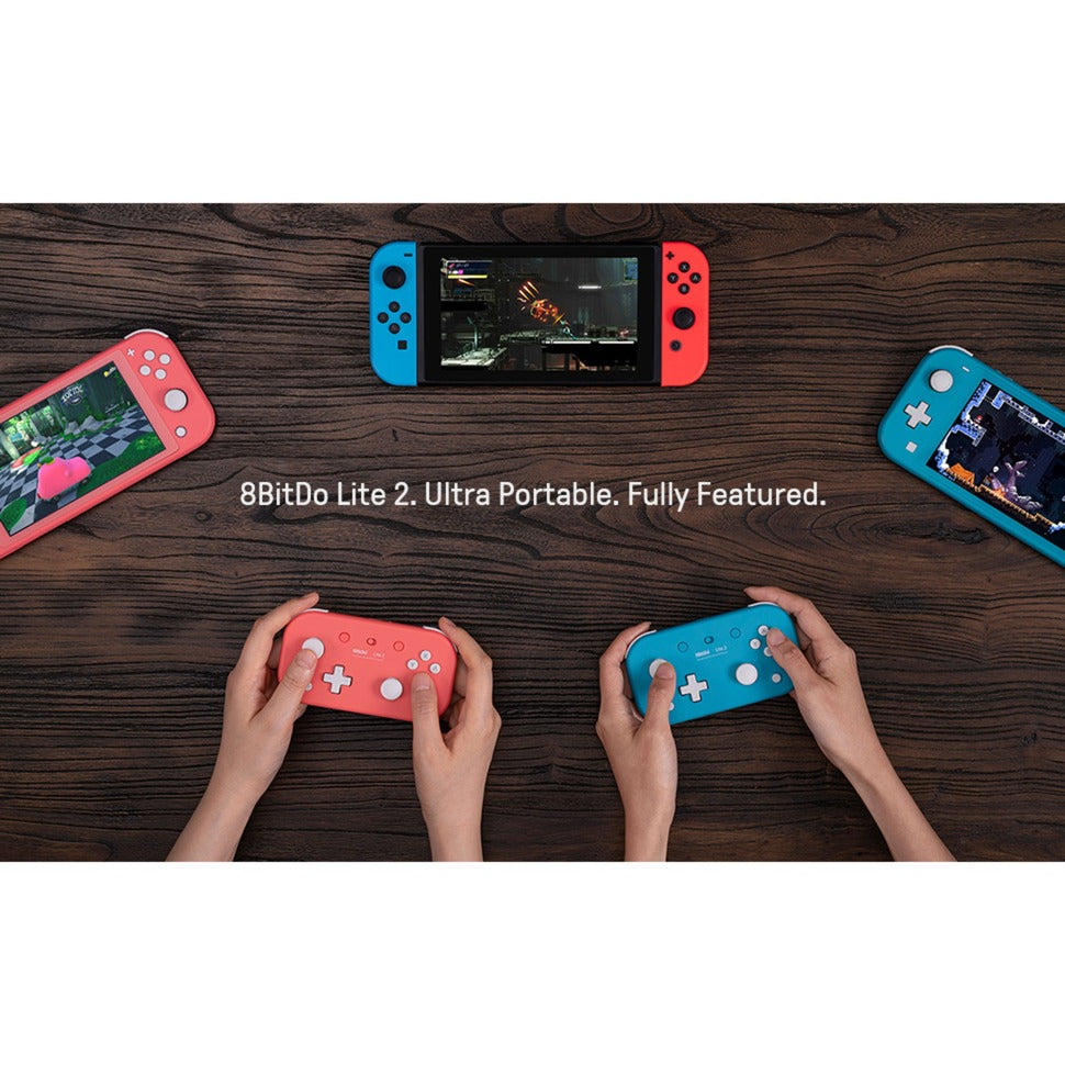 Gamepad rosa 8bitdo lite 2 (rosa, Android, switch, Raspberry Pi)
