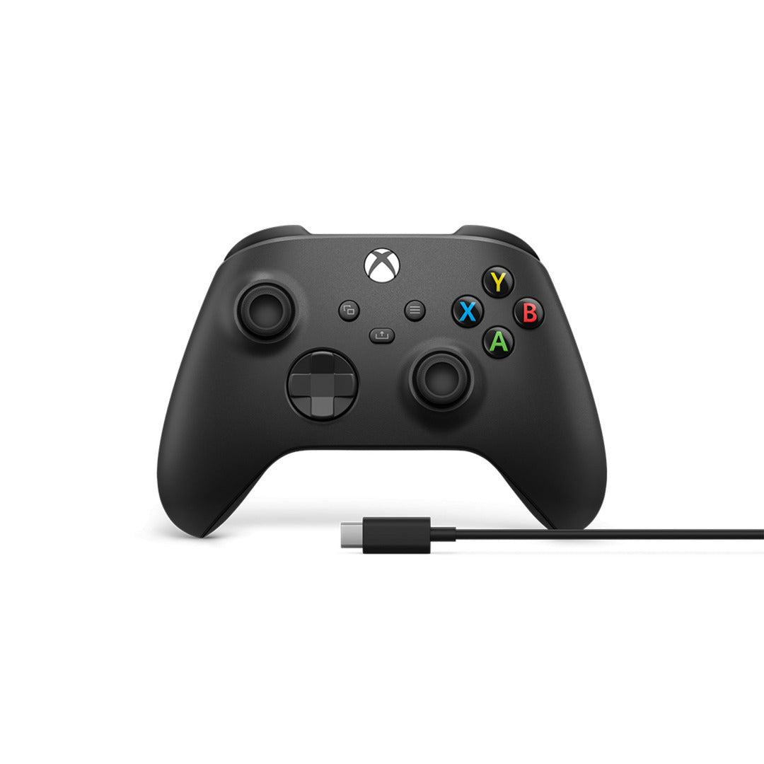 Controller Wireless per Xbox Microsoft + cavo USB-C (nero, incluso cavo USB-C | PC, Xbox One, Xbox Series X, Xbox Series S)