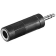 Adattatore Goobay jack da 6,35 mm > jack da 3,5 mm (nero, stereo)