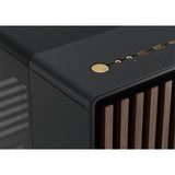 Custodia North Midi Tower dal design frattale (colore legno nero | 2x USB-A | 1x USB-C | vetro temperato)