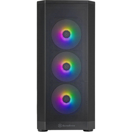 Custodia Midi Tower Silverstone Fara 514x (nero | 2x USB-A | 1x USB-C | RGB | vetro temperato)