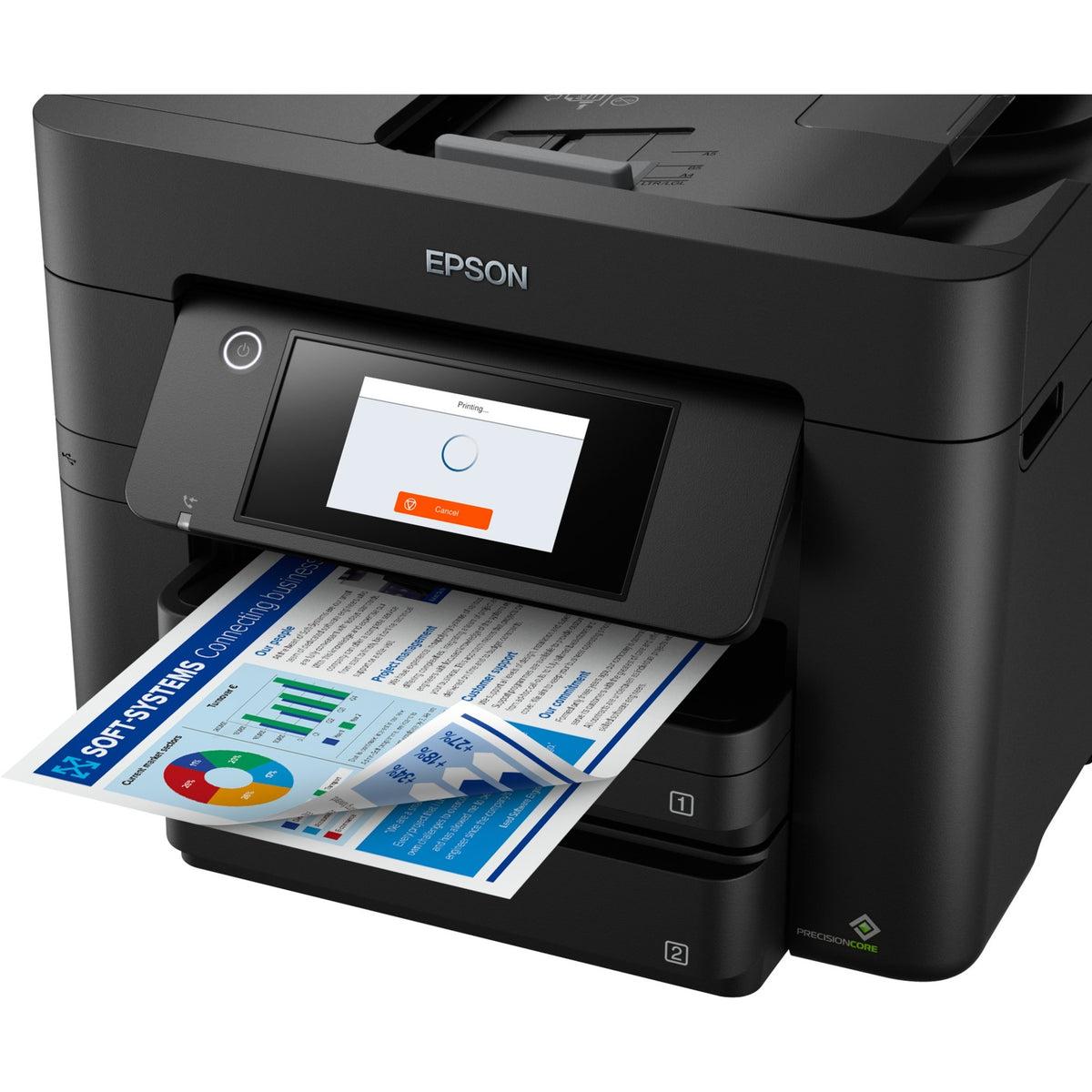 Epson workforce pro wf-4830dtwf stampante a getto d'inchiostro all-in-one con funzione fax (nero)