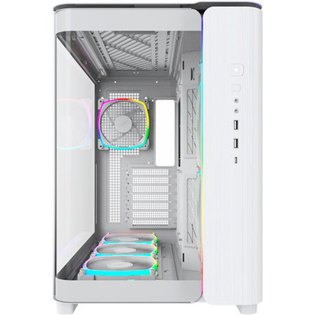 Custodia midi tower Montech king 95 pro (bianco | 2x USB-A | 1x USB-C | RGB | vetro temperato)