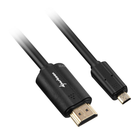 Sharkoon HDMI > cavo micro HDMI 2.0 (nero, 1 metro, 4k)