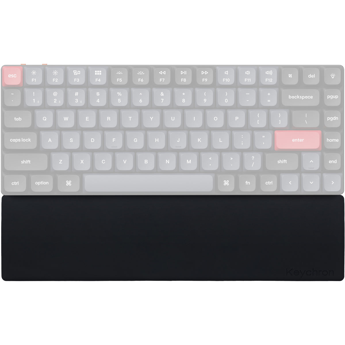 Poggiapolsi in silicone Keychron per poggiapolsi K3 K3 Pro K3 Max K7 K7 Pro (nero, basso profilo)
