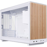 Custodia midi tower Lian li a3-matx bianca (edizione legno) (colore legno bianco | 2x USB-A | 1x USB-C | vetro temperato)
