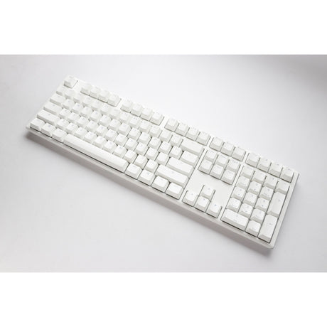 Ducky one 3 classica tastiera meccanica rgb bianca pura (bianca, layout us (qwerty), cherry mx speed silver, 100%, led rgb, double-shot pbt, hot-swapable, meccanica quack)