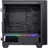Custodia micro midi tower Inter-tech x-608 Infinity (nera | 1x USB-A | 1x USB-C | RGB | finestra)