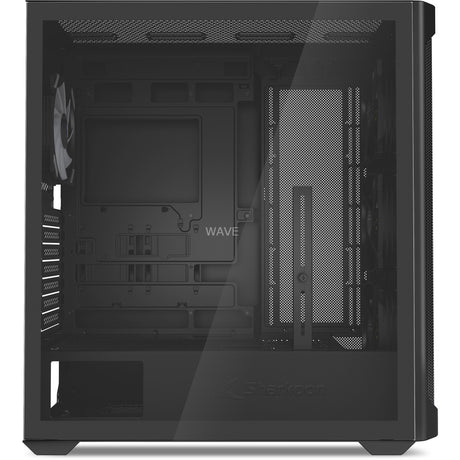 Custodia midi tower Sharkoon ak4w per strip rgb (nero | 2x usb-a | 1x usb-c | rgb | vetro temperato)