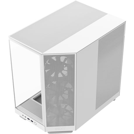 Custodia midi tower Nzxt h6 flow (bianco | 2x USB-A | 1x USB-C | vetro temperato)