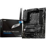 Scheda madre MSI Pro B760-P WiFi DDR4 Socket 1700 (RAID, 2,5 GB-LAN, WiFi, BT, audio, ATX)