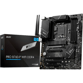 Scheda madre MSI Pro B760-P WiFi DDR4 Socket 1700 (RAID, 2,5 GB-LAN, WiFi, BT, audio, ATX)
