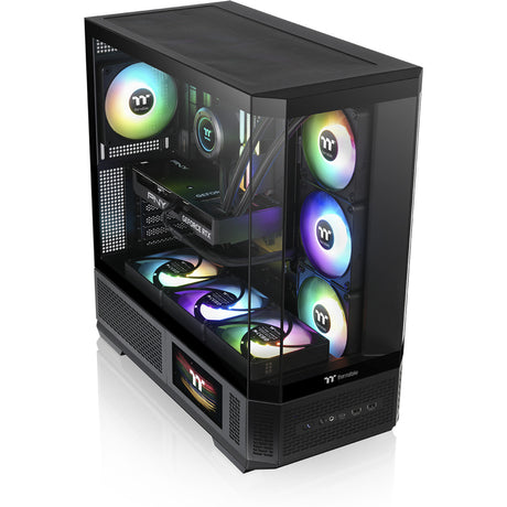 Custodia midi tower Thermaltake view 370 tg argb (nera | 2x usb-a | 1x usb-c | rgb | vetro temperato)